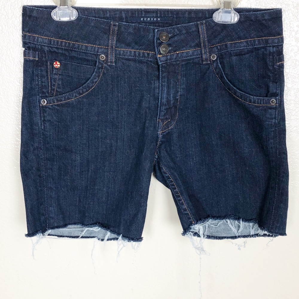 Hudson Dark Wash Jean Short Cut offs Sz 30